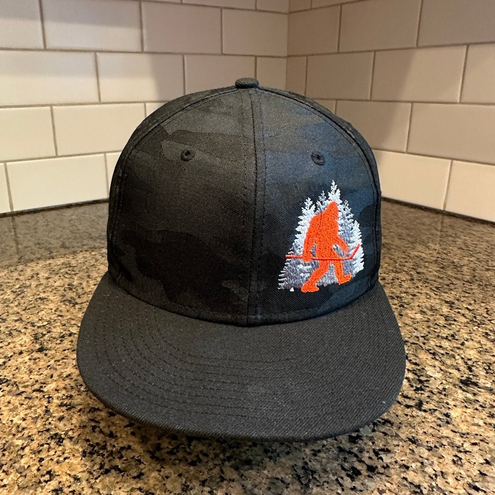 Bigfoot Sasquatch New Era 9FIFTY Hat Snapback Black Camo